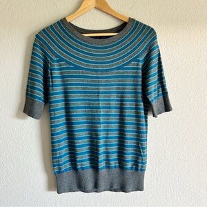 Banana Republic Striped Short Sleeve Sweater Size M